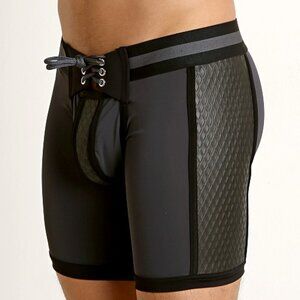 CBS098 Cell Block 13 Gridiron Neoprene Panel Short Grey